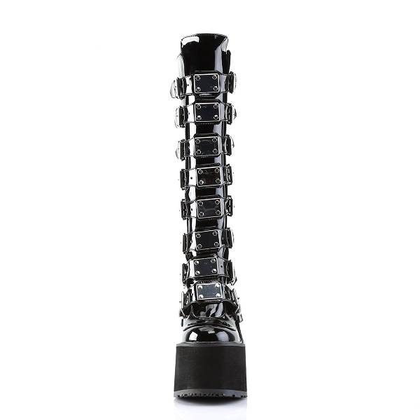 Demonia Women's Swing-815 Knee High Platform Boots - Black Patent D5943-20US Clearance